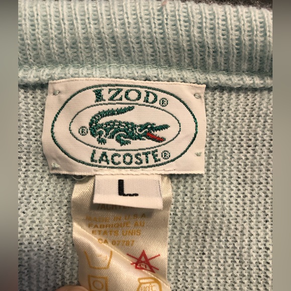 Vintage IZOD Lacoste V Neck Sweater - Picture 6 of 7